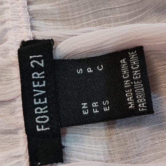 **5/$25** Forever 21 Pink Off Shoulder Flowy Mini Dress - Picture 2 of 4